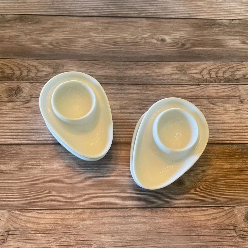 S4 | Vintage Sur La Table white porcelain egg holders